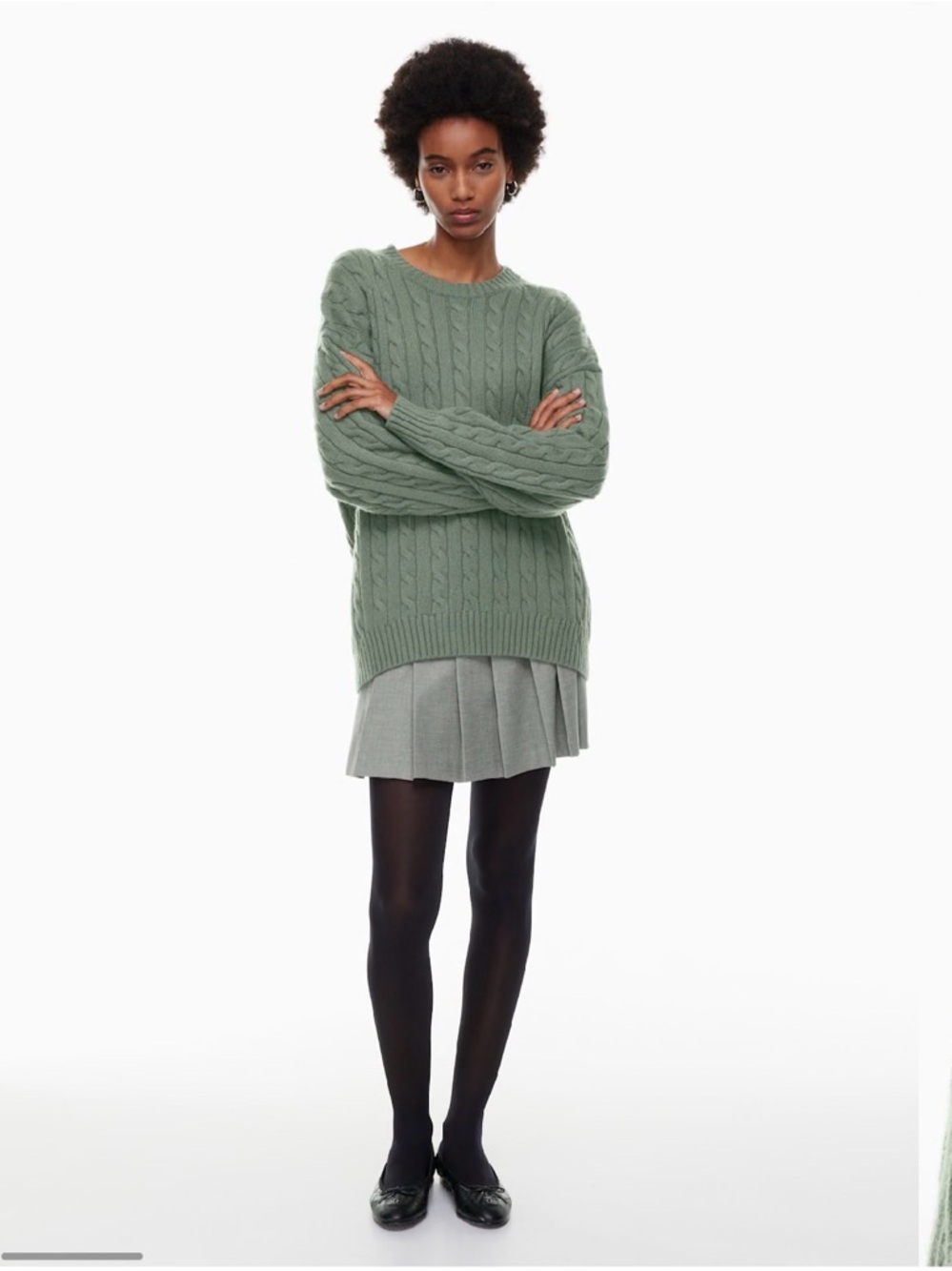 Aritzia Sunday Best Peggy Cable Knit Sweater